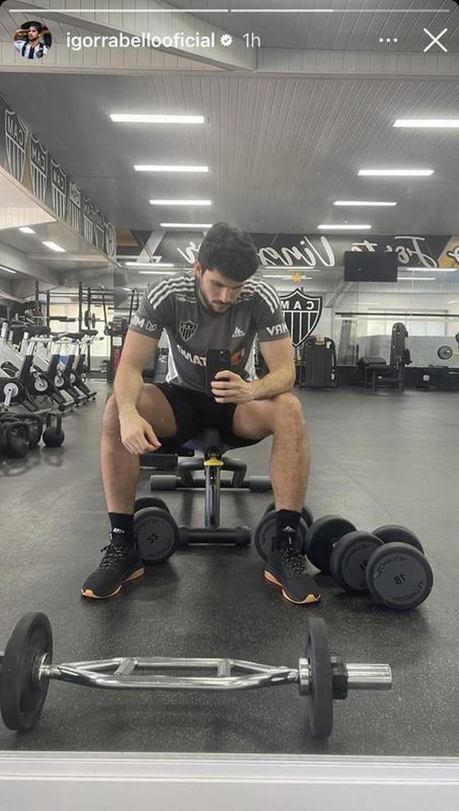 Igor Rabello segue com rotina especial de treinos na Cidade do Galo.