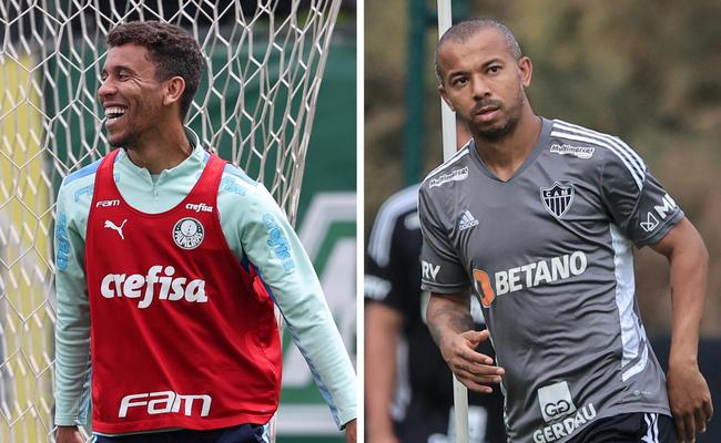 Palmeiras x Atltico marcar mais um reencontro de Marcos Rocha (esq.), ex-Galo, com o clube mineiro; Mariano (dir.)  o titular da lateral direita do Alvinegro