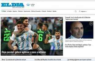 El Dia, de La Plata: jornal valorizou gol decisivo de Rojo, nascido em La Plata - 'Rojo paixo'