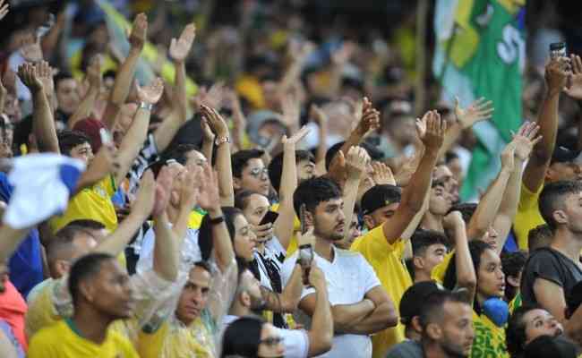 Torcida do Brasil em jogo das eliminatrias para a Copa do Mundo de 2022