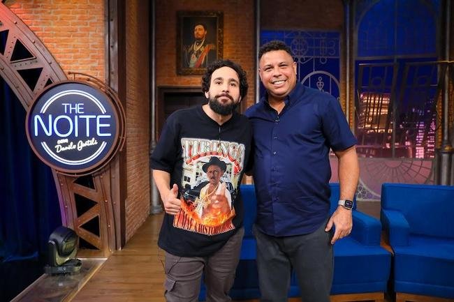 Ronaldo em participao no 'The Noite com Danilo Gentili', no SBT/Alterosa