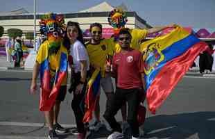 Torcedores do Equador no jogo de abertura da Copa do Mundo