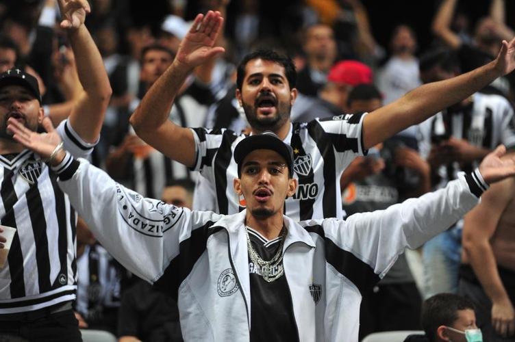 Torcida do Atltico no jogo diante do Fortaleza, vlido pela ida da semifinal da Copa do Brasil, no Mineiro