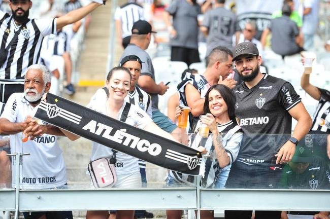 Torcida do Atltico no jogo de ida da final da Copa do Brasil de 2021, contra o Athletico-PR, no Mineiro, em BH