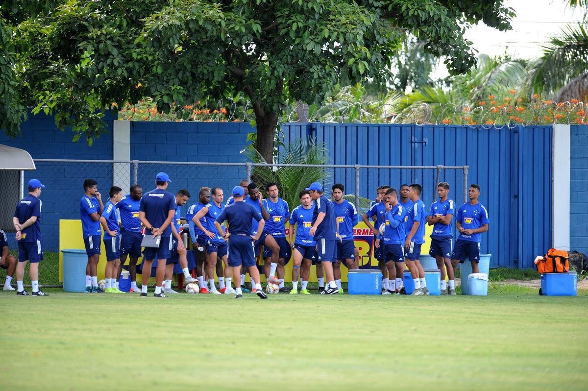 Cruzeiro treinou na tarde desta quarta-feira, na Toca da Raposa II (Ramon Lisboa/EM D.A Press)