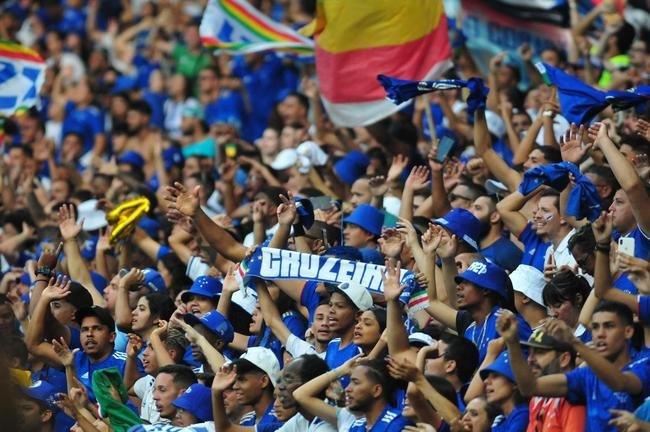Fotos da torcida do Cruzeiro antes e durante a partida contra o Cricima, neste domingo (4), no Mineiro, pela 28 rodada da Srie B