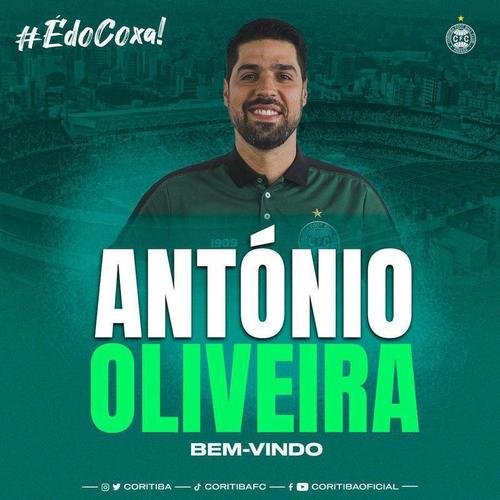 Coritiba anunciou o técnico António Oliveira