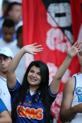 Imagens da torcida do Cruzeiro, no Mineiro, para o jogo com o Atltico-PR