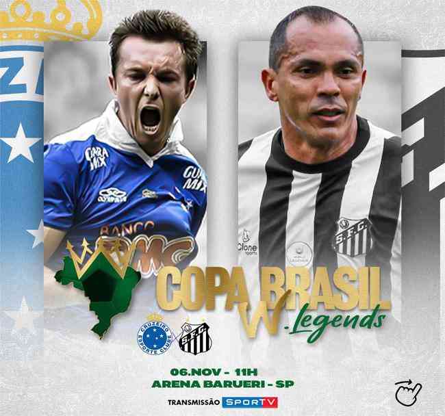 Dagoberto e Giovanni são destaques de chamada publicitária para Cruzeiro x Santos