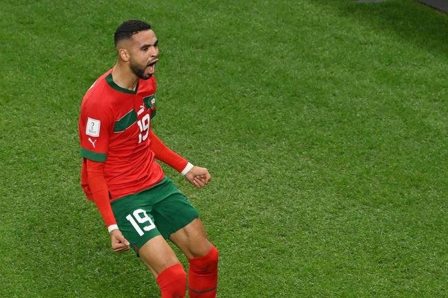 Fotos do gol de Youssef En-Nesyri, de Marrocos, sobre Portugal, pelas quartas de final da Copa do Mundo de 2022, no Catar