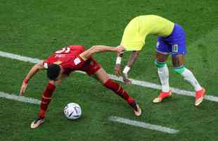 Imagens do duelo entre Brasil e Srvia, no estdio Lusail, pela 1 rodada do Grupo G da Copa do Mundo do Catar