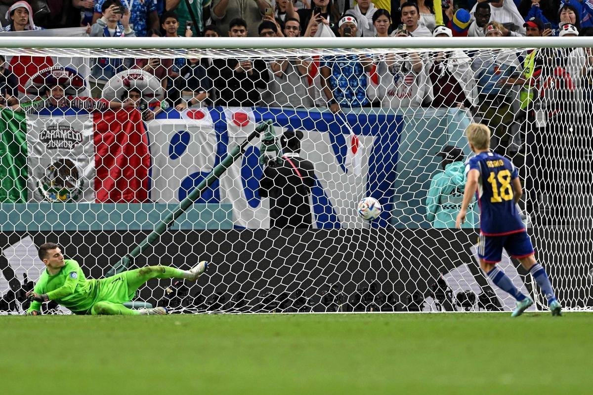 Cobranas de pnaltis no jogo Japo e Crocia, pelas oitavas de final da Copa do Mundo.