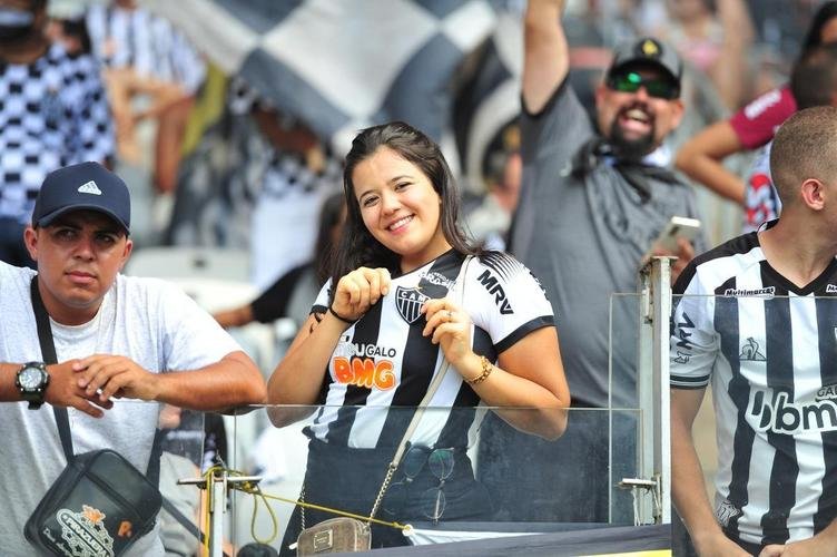 Torcida do Atltico no jogo de ida da final da Copa do Brasil de 2021, contra o Athletico-PR, no Mineiro, em BH