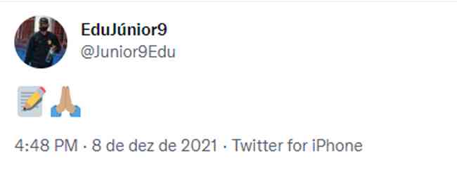 Post enigmático de Edu agitou torcida do Cruzeiro nas redes sociais