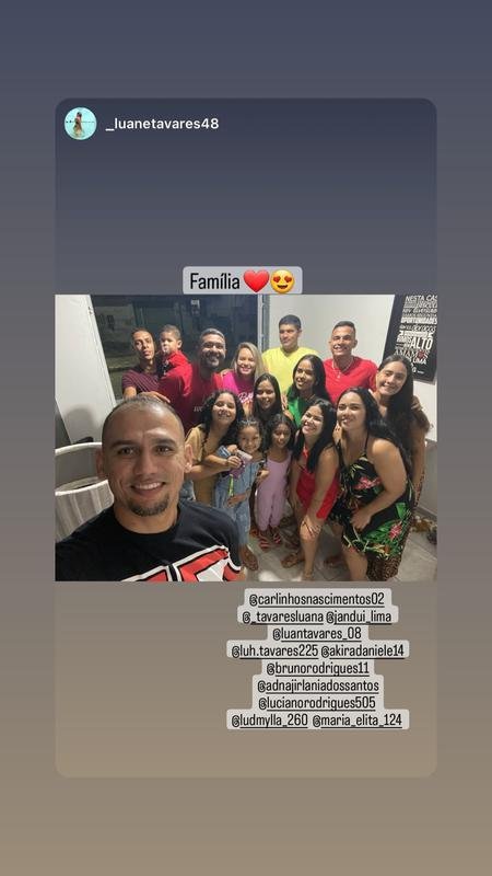 Imagem postada pelo atacante Bruno Rodrigues