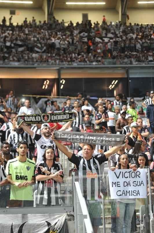 Torcida do Galo acompanhou o duelo entre o Alvinegro e o Jorge Wilstermann, no Mineiro