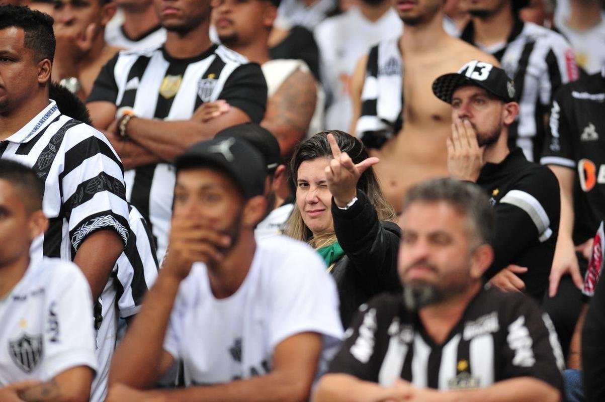 Fotos da torcida do Atltico na partida contra o Palmeiras, no Mineiro, pelas quartas de final da Copa Libertadores 2022