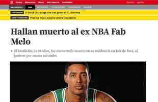 Jornal Mundo Deportivo, de Barcelona, relatou morte de Fab Melo e relembrou sua trajetória