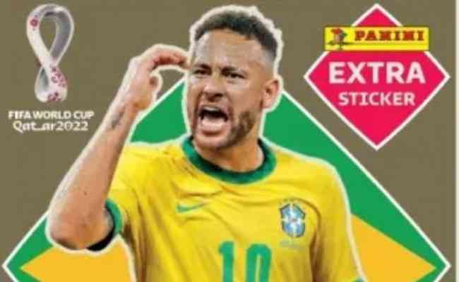 Figurinha Extra Sticker Legend Copa do Mundo Qatar 2022 Neymar