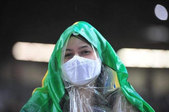 Fotos da torcida no Mineiro durante a vitria do Brasil sobre o Paraguai, por 4 a 0, pela 16 rodada das Eliminatrias da Copa do Mundo do Catar