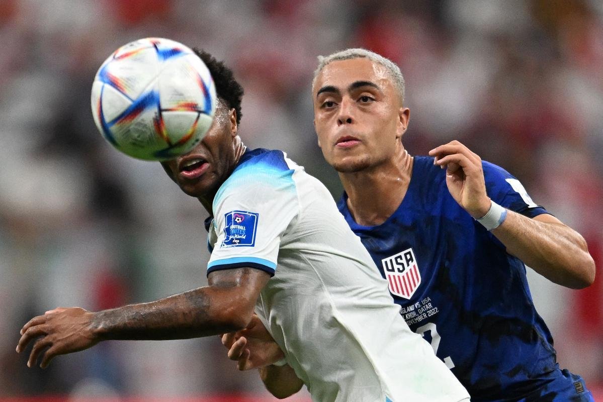 Imagens da partida entre Inglaterra e Estados Unidos, pelo Grupo A da Copa do Mundo de 2022