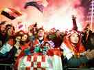 Festa da torcida croata em Zagreb com o terceiro lugar na Copa