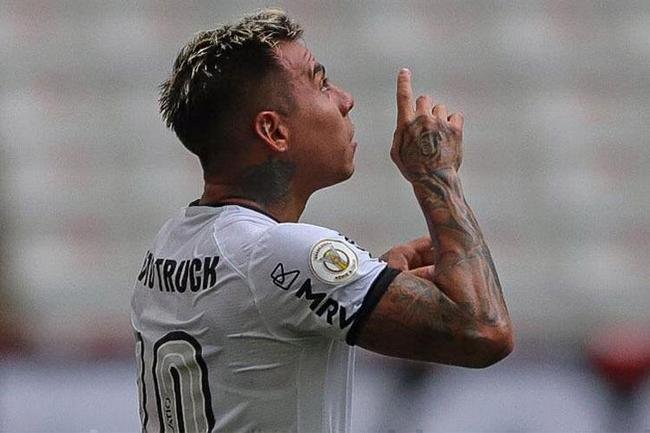 Eduardo Vargas (2020 a 2022): atacante chileno fez 17 gols em 91 jogos pelo Atltico