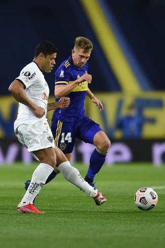 Fotos do jogo entre Boca Juniors e Atlético, na Bombonera, em Buenos Aires, pela ida das oitavas de final da Copa Libertadores de 2021
