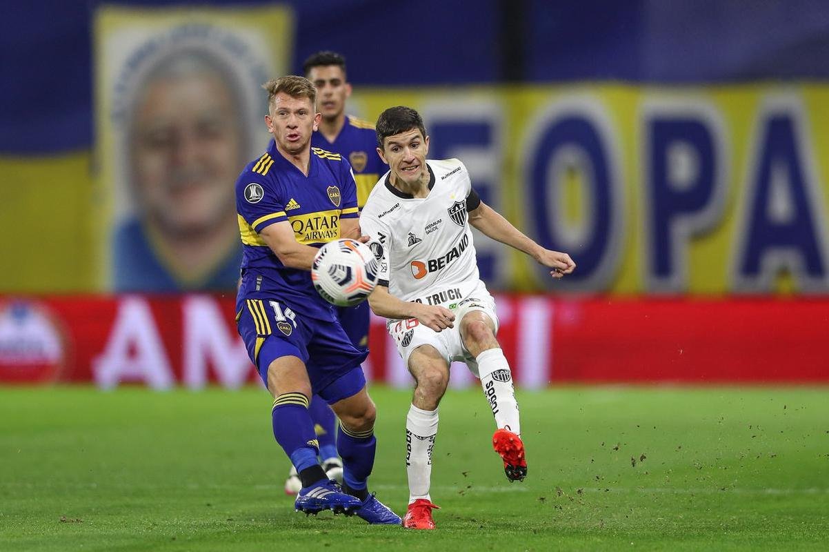 Fotos do jogo entre Boca Juniors e Atltico, na Bombonera, em Buenos Aires, pela ida das oitavas de final da Copa Libertadores de 2021