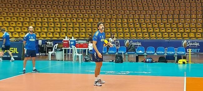 Cruzeiro treina no Sabiazinho, em Uberlndia, antes da deciso contra o Minas na Superliga Masculina