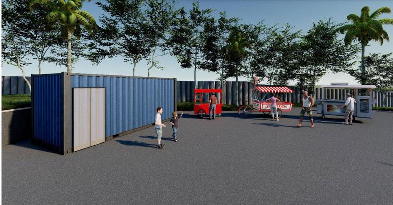 Alm de seguir como complexo esportivo, a rea do ginsio abrigar um restaurante com vista panormica, um shopping e um hotel