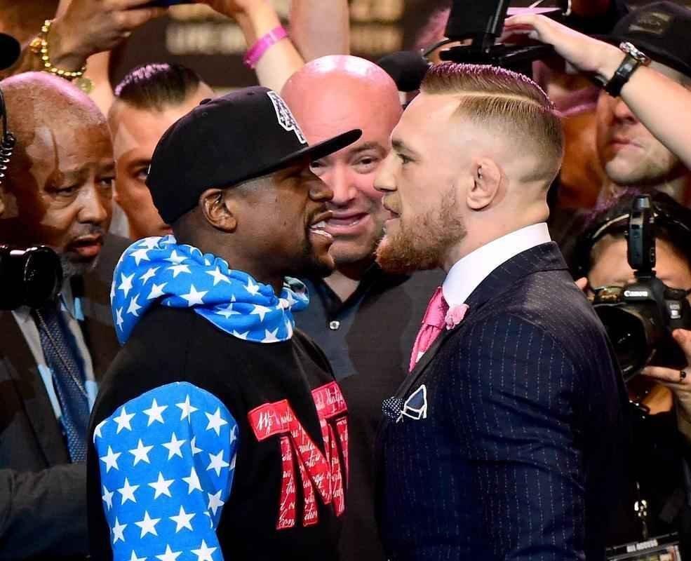 Imagens da abertura da turn com Mayweather e McGregor, em Los Angeles