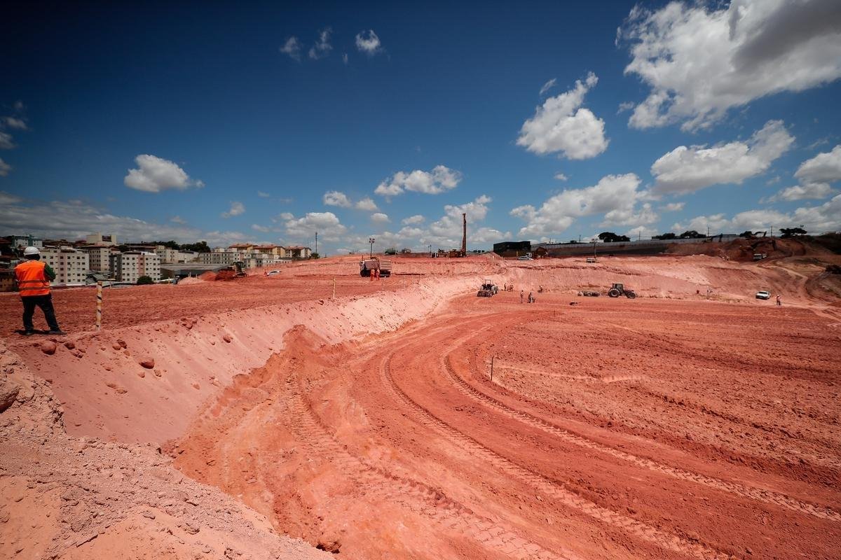 Atlético divulgou novas fotos das obras da Arena MRV