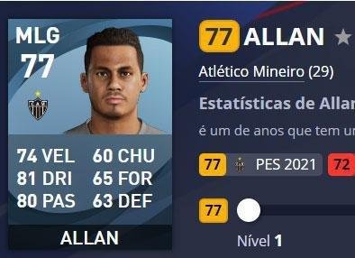Allan - Atlético - Overall 77