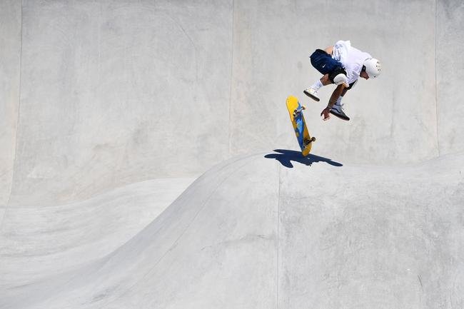Pedro Barros conquistou a medalha de prata no skate park