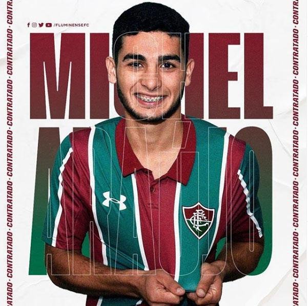O Fluminense anunciou a contratao do atacante Michel Arajo, que estava no Racing, do Uruguai