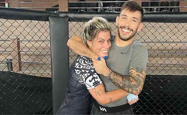 Luana teve o apoio do namorado, Matheus Nicolau, de BH, tambm atleta do UFC 