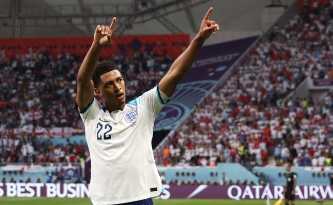 Bellingham marcou o primeiro gol da Inglaterra na Copa