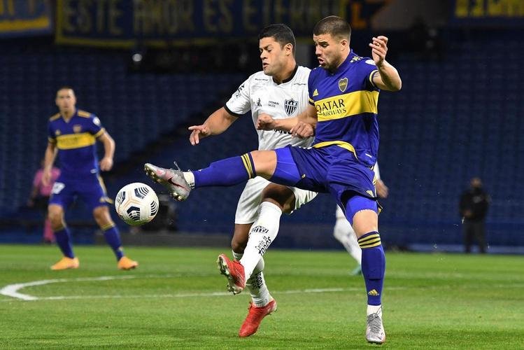Fotos do jogo entre Boca Juniors e Atlético, na Bombonera, em Buenos Aires, pela ida das oitavas de final da Copa Libertadores de 2021