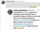 Thiago Neves, ex-Cruzeiro, responde provocao de perfil fake de diretor do Atltico