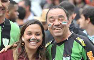 Imagens de torcedores do Amrica que foram ao Independncia para o jogo contra o Botafogo