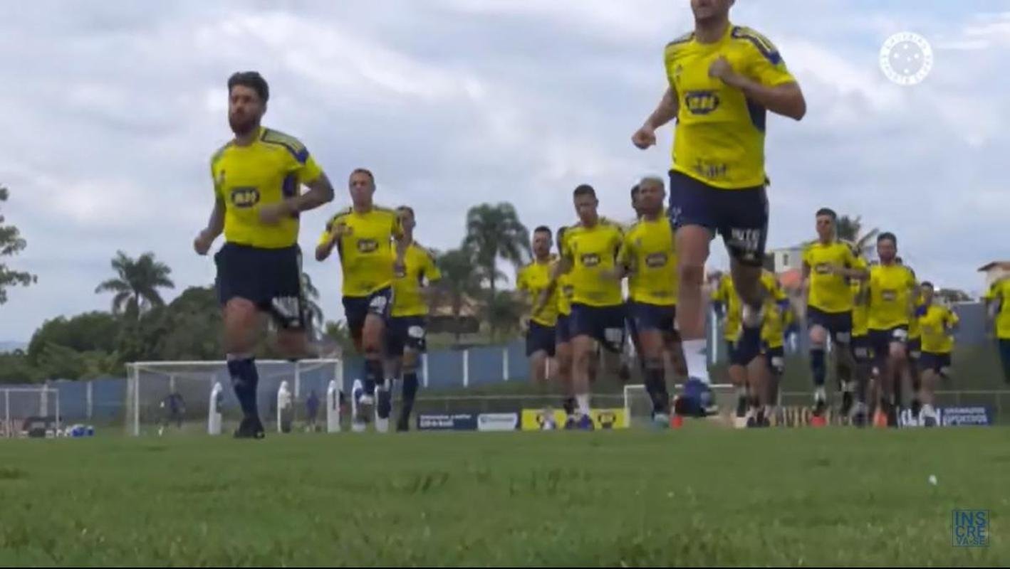 Imagens do treino do Cruzeiro deste domingo