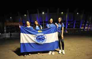 Com lanamento de uniforme e aes voltadas para o Dia Internacional da Mulher, Cruzeiro movimentou esplanada do Mineiro antes de jogo contra a URT (crdito: Juarez Rodrigues/EM D.A Press)