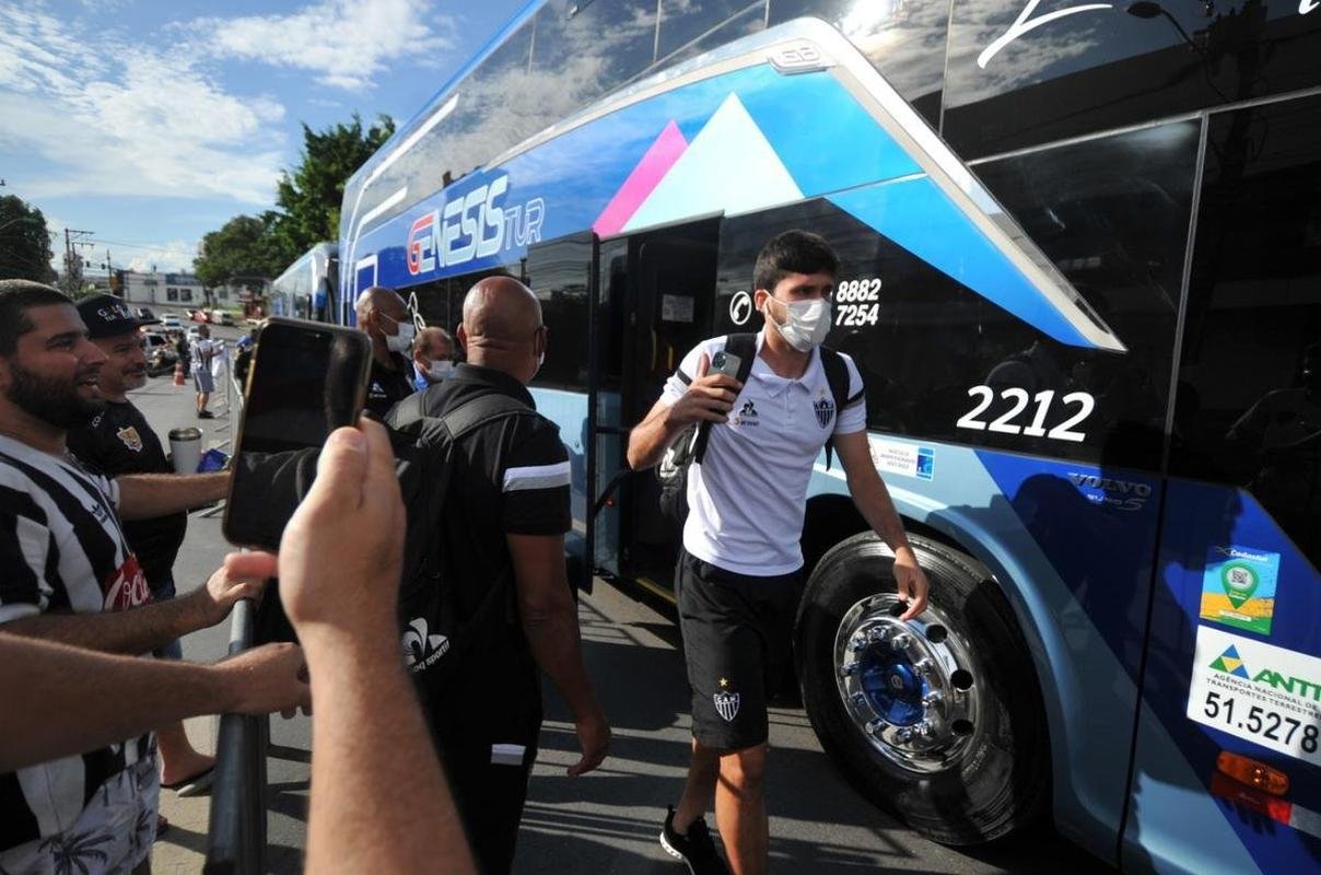 Delegao alvinegra chegou a Cuiab para final da Supercopa do Brasil entre Atltico e Flamengo