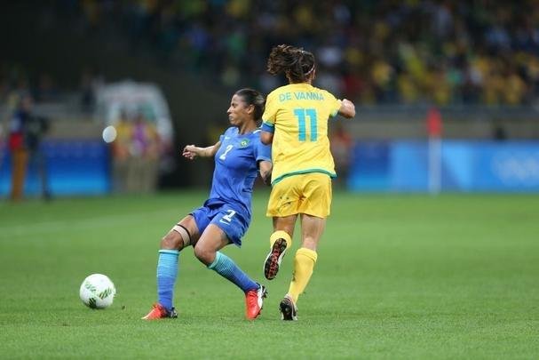 Imagens do primeiro tempo do jogo entre Brasil e Austrlia, no Mineiro, em Belo Horizonte, pelas quartas de final do torneio de futebol feminino dos Jogos Olmpicos Rio 2016