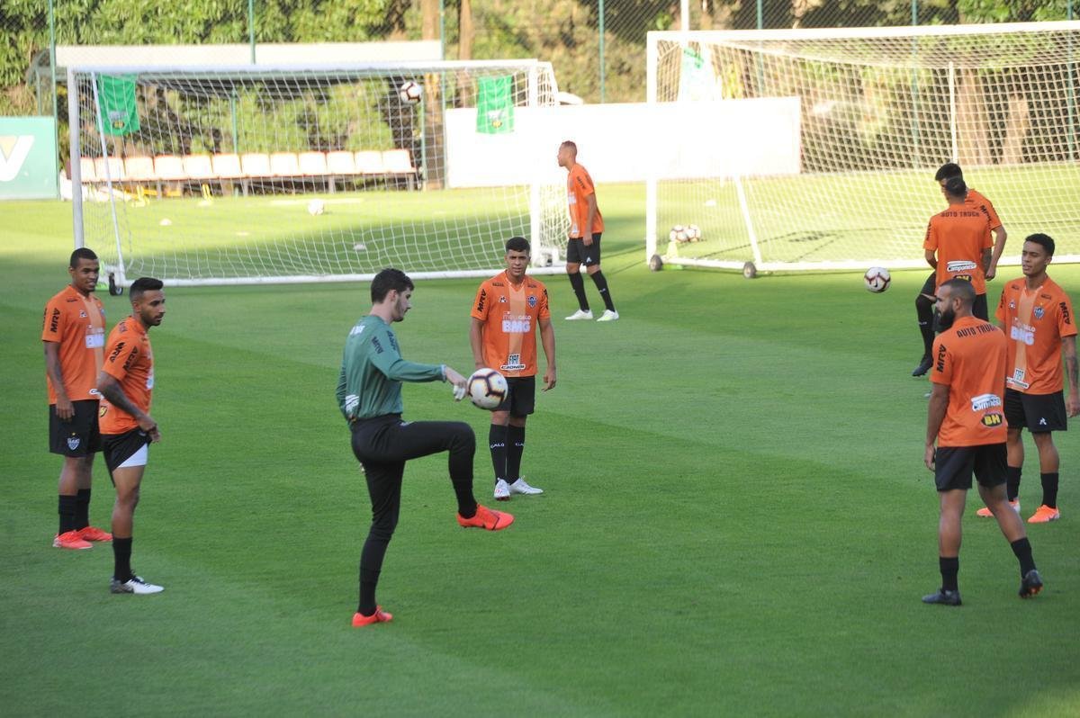 Fotos do ltimo treino do Atltico antes do jogo contra o Unin La Calera