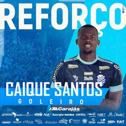 O CSA anunciou a contratao do goleiro Caque Santos, que estava no Vitria