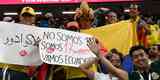 Torcedores do Equador no jogo de abertura da Copa do Mundo