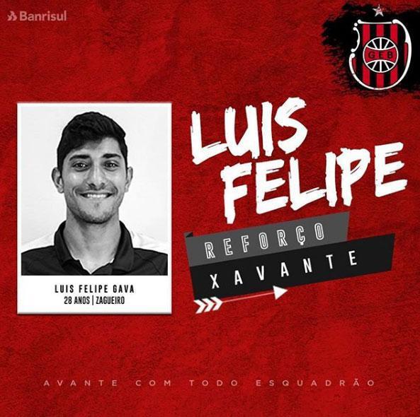 O Brasil de Pelotas anunciou a contratao do zagueiro Luis Felipe, que estava no Ferroviria
