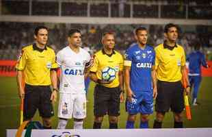 Fotos do jogo entre Santos e Cruzeiro, na Vila Belmiro, pelas quartas de final da Copa do Brasil